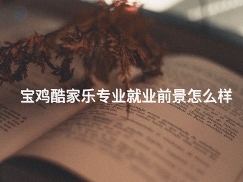 宝鸡酷家乐专业就业前景怎么样