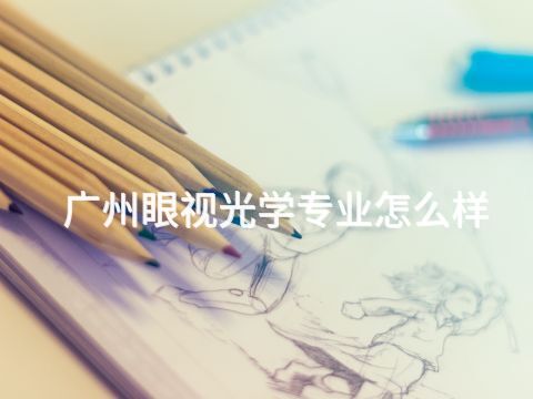 广州眼视光学专业怎么样