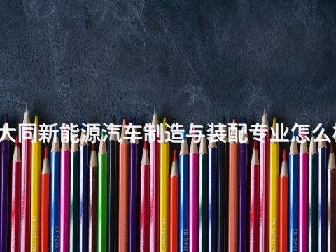 大同新能源汽车制造与装配专业怎么样