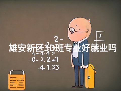 雄安新区3D班专业好就业吗