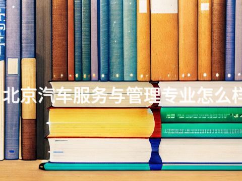 北京汽车服务与管理专业怎么样