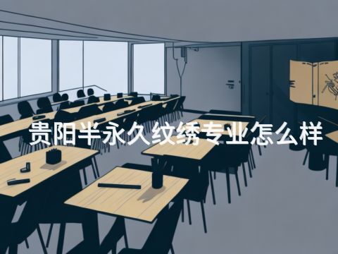 贵阳半永久纹绣专业怎么样