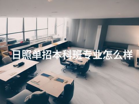 日照单招本科班专业怎么样