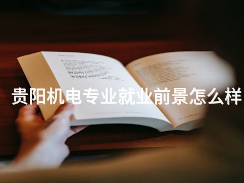贵阳机电专业就业前景怎么样