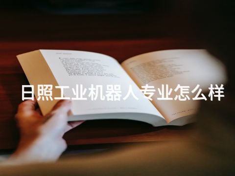日照工业机器人专业怎么样