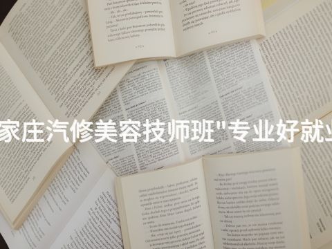 石家庄汽修美容技师班"专业好就业吗