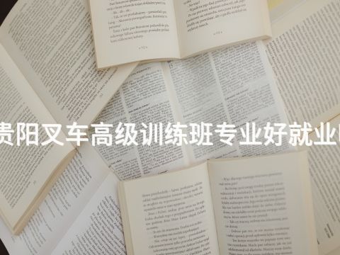 贵阳叉车高级训练班专业好就业吗