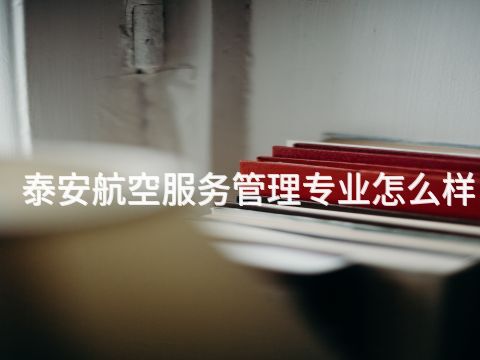 泰安航空服务管理专业怎么样
