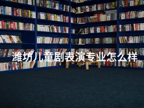 濰坊兒童劇表演專業(yè)怎么樣