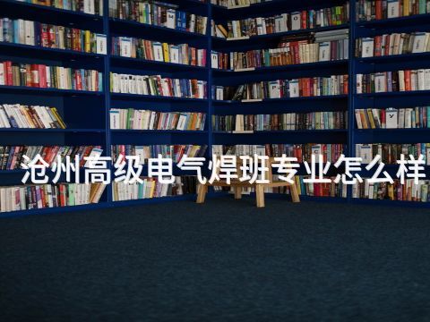 沧州高级电气焊班专业怎么样