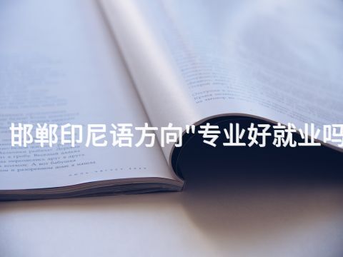 邯郸印尼语方向"专业好就业吗
