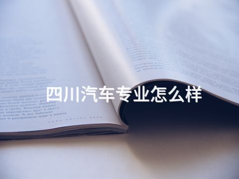 四川汽车专业怎么样(图1)