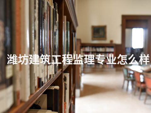 潍坊建筑工程监理专业怎么样
