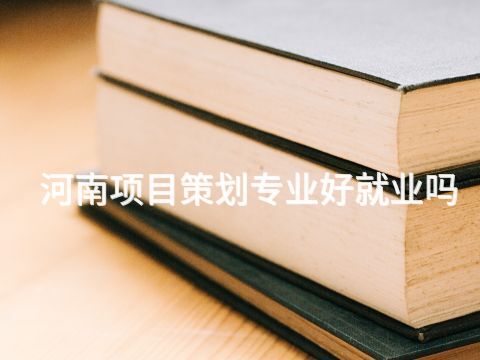 河南項目策劃專業好就業嗎