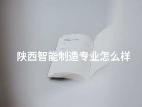 陕西智能制造专业怎么样