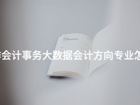 焦作会计事务大数据会计方向专业怎么样(图1) 焦作会计事务大数据会计方向专业怎么样(图1)
