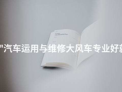 贵阳"汽车运用与维修大风车专业好就业吗(图1)