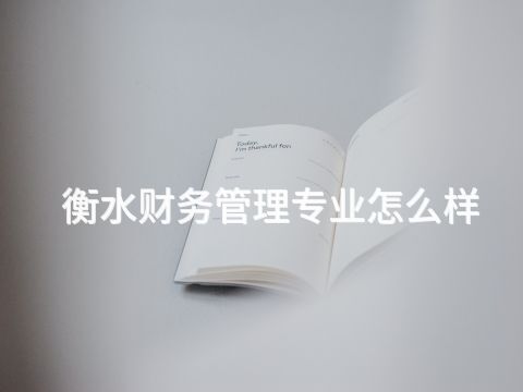 衡水财务管理专业怎么样
