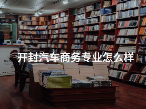 开封汽车商务专业怎么样