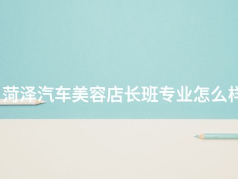 菏泽汽车美容店长班专业怎么样(图1) 菏泽汽车美容店长班专业怎么样(图1)