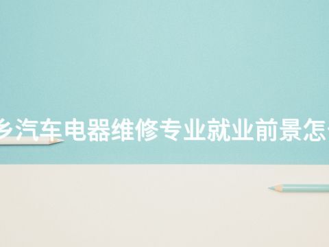 新乡汽车电器维修专业就业前景怎么样