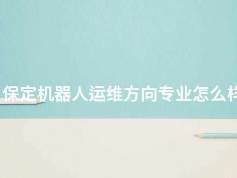 保定机器人运维方向专业怎么样