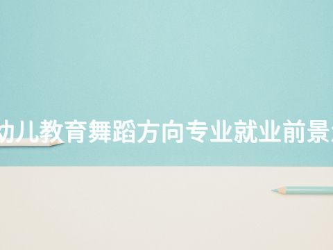 济南幼儿教育舞蹈方向专业就业前景怎么样