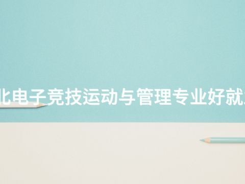 河北电子竞技运动与管理专业好就业吗(图1)