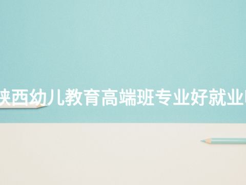 陕西幼儿教育高端班专业好就业吗