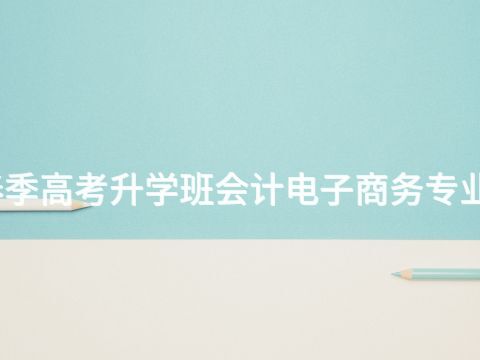 临沂春季高考升学班会计电子商务专业怎么样