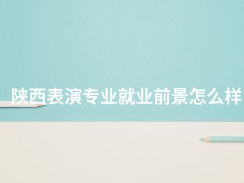 陕西表演专业就业前景怎么样