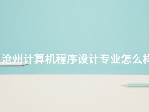 沧州计算机程序设计专业怎么样(图1) 沧州计算机程序设计专业怎么样(图1)
