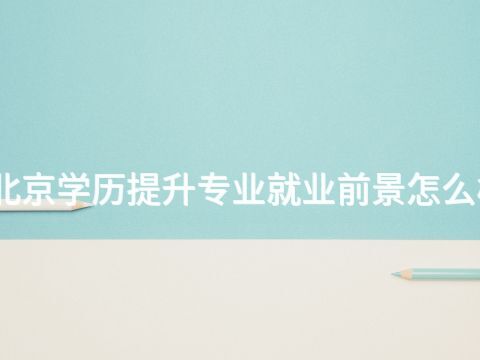 北京学历提升专业就业前景怎么样(图1) 北京学历提升专业就业前景怎么样(图1)