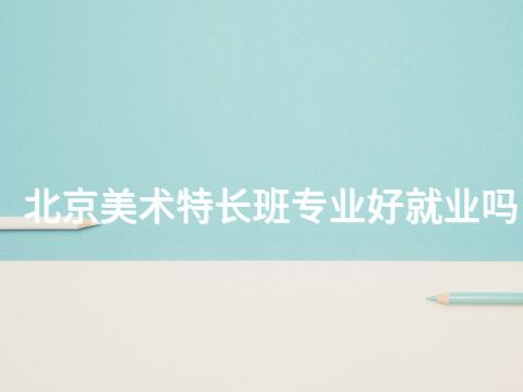 北京美术特长班专业好就业吗