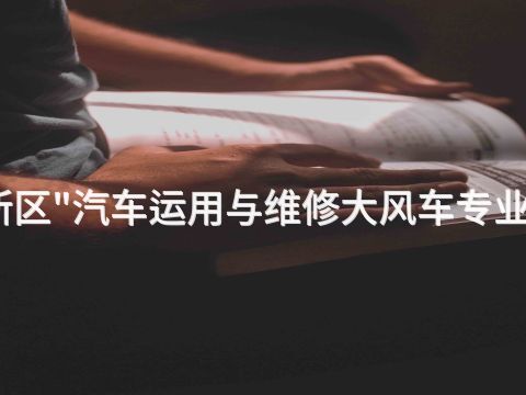雄安新区"汽车运用与维修大风车专业怎么样
