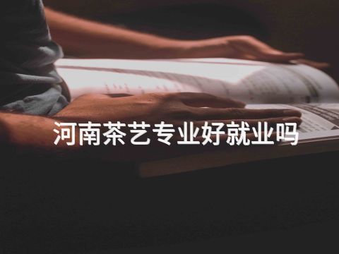 河南茶艺专业好就业吗