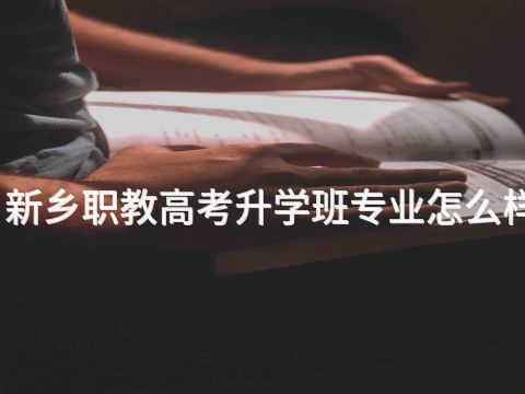 新乡职教高考升学班专业怎么样