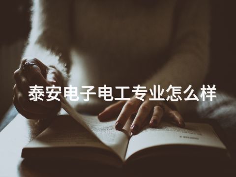泰安电子电工专业怎么样(图1)
