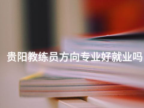 贵阳教练员方向专业好就业吗