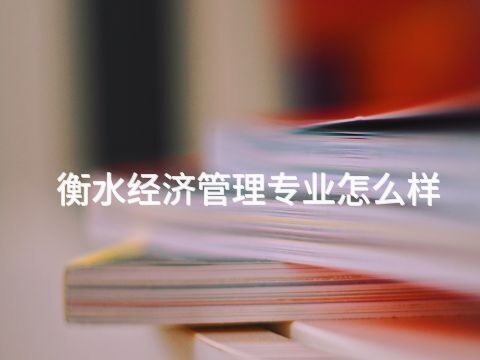衡水经济管理专业怎么样