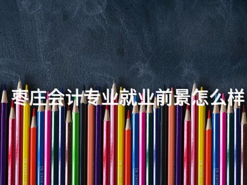枣庄会计专业就业前景怎么样