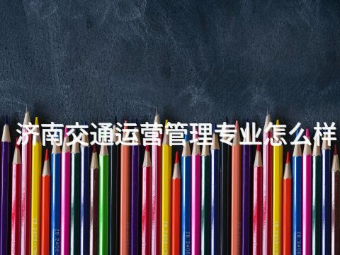 济南交通运营管理专业怎么样