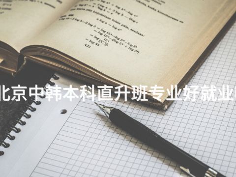北京中韩本科直升班专业好就业吗