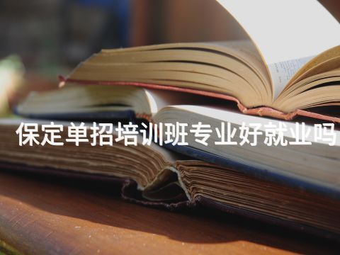 保定单招培训班专业好就业吗