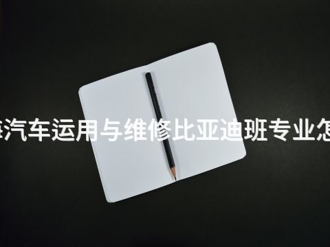 威海汽车运用与维修比亚迪班专业怎么样