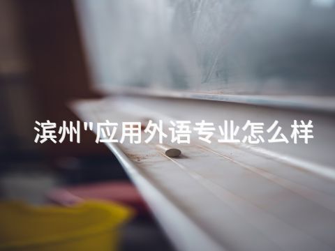 滨州"应用外语专业怎么样
