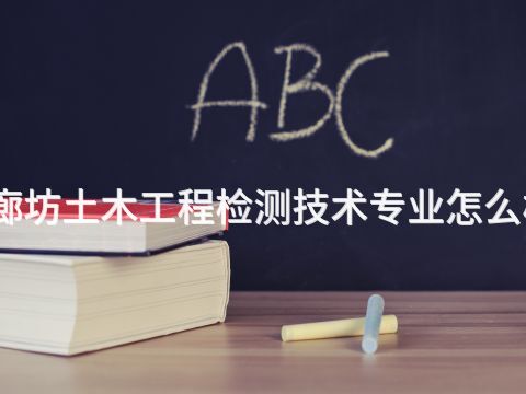 廊坊土木工程检测技术专业怎么样