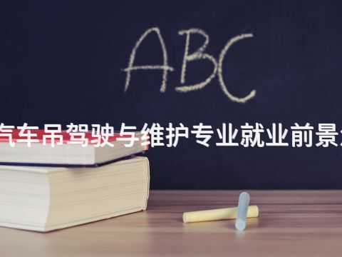 焦作汽车吊驾驶与维护专业就业前景怎么样