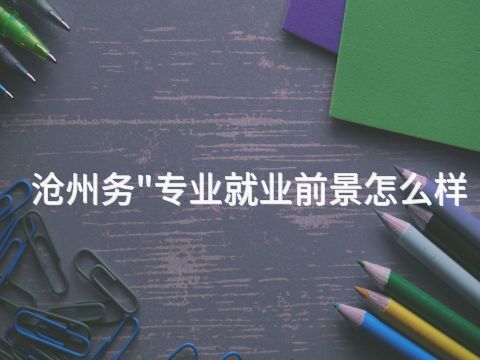 沧州务"专业就业前景怎么样