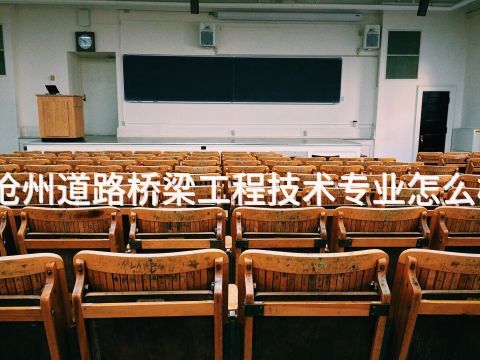 沧州道路桥梁工程技术专业怎么样
